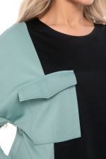 Костюм Дизайр (черно-оливковый) К10866 LT Collection