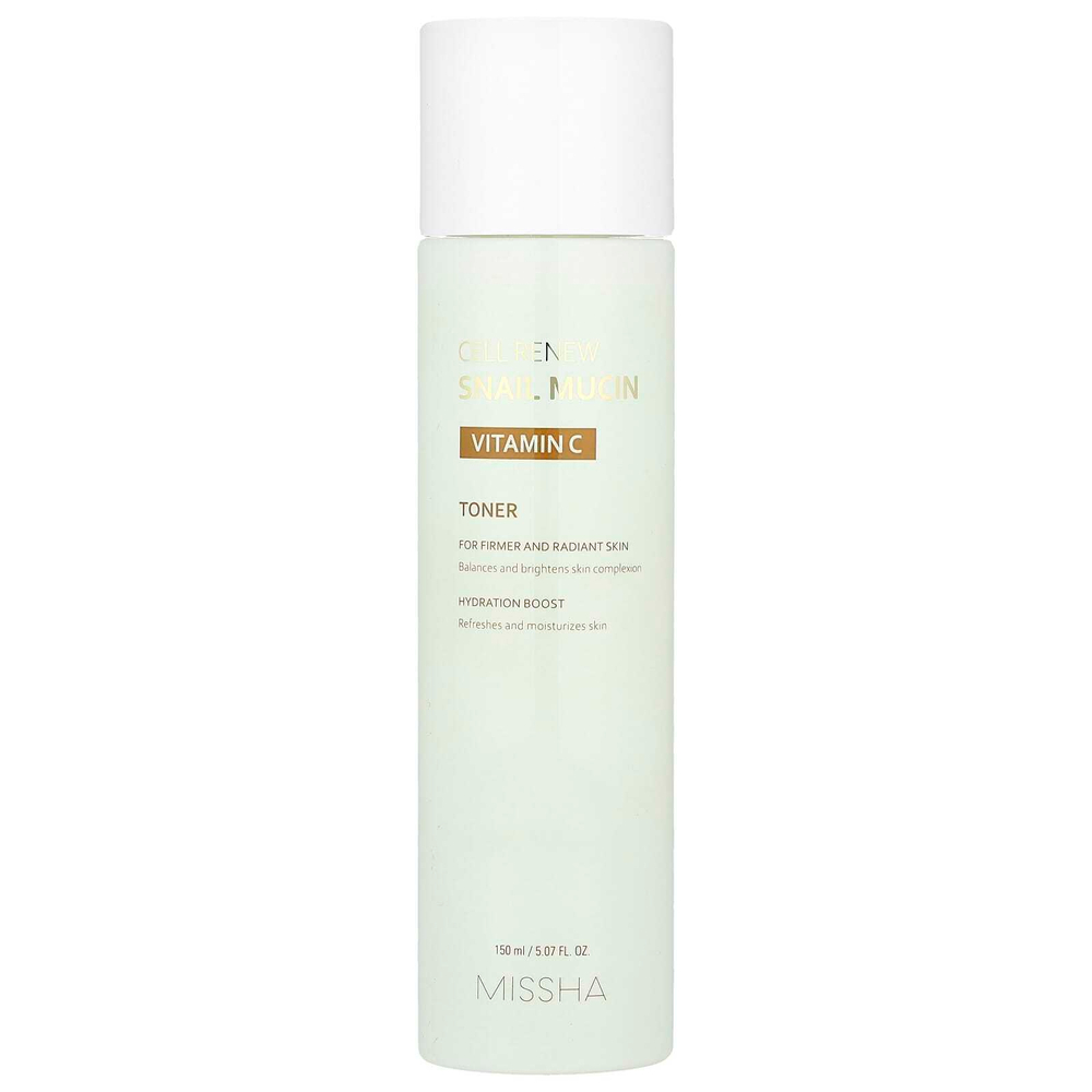 Missha, Cell Renew Snail Mucin, тоник с витамином C, 150 мл (5,07 жидк. Унции)