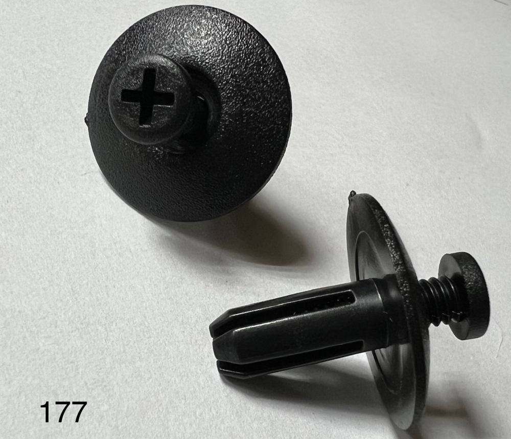 Клипса иномарка  d- 7 (резьба)  папа+мама (20шт/уп) Код- 177