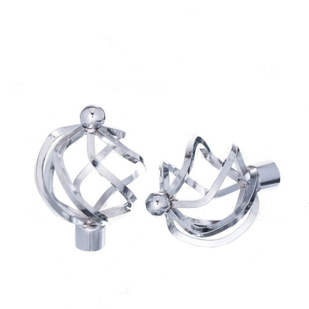 Наконечники "Ареззо" d16 мм, цвет хром