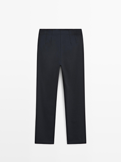 Massimo Dutti Брюки из технической хлопковой смеси, темно-синий