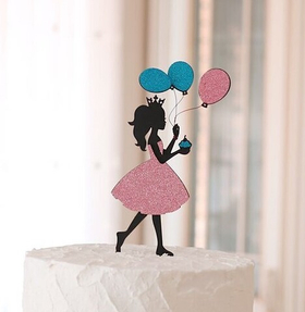 Топпер Принцесса с шариками. Цвет микс