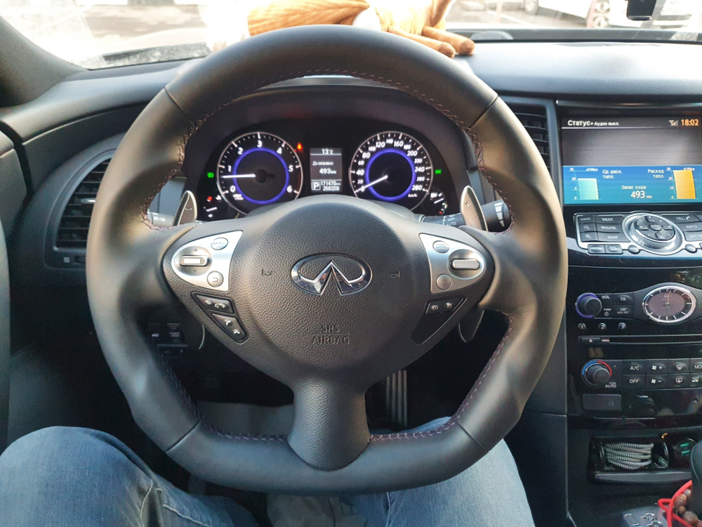 Руль ver.2 Infiniti FX37/FX50/FX30/QX70 черный