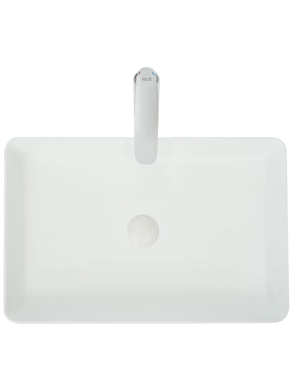 Раковина накладная (матовая белая) WeltWasser WW  ELBACH 2174 MW 600х405х110