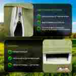 Пневмокаркасная всесезонная палатка «Комфорт» 5×3×2,5 м — из ПВХ, зелёная