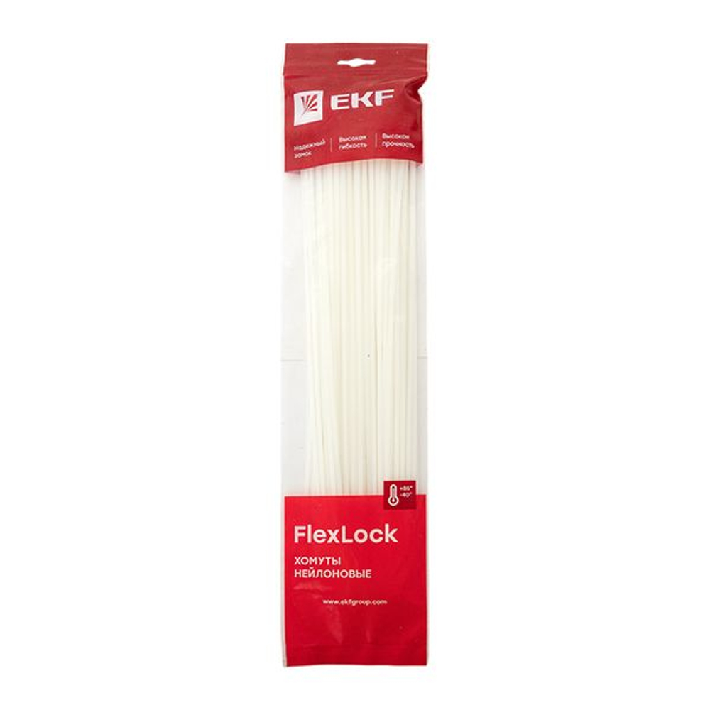 Хомут P6.6 стандартный (б), 3.6x370 (100шт) FlexLock EKF