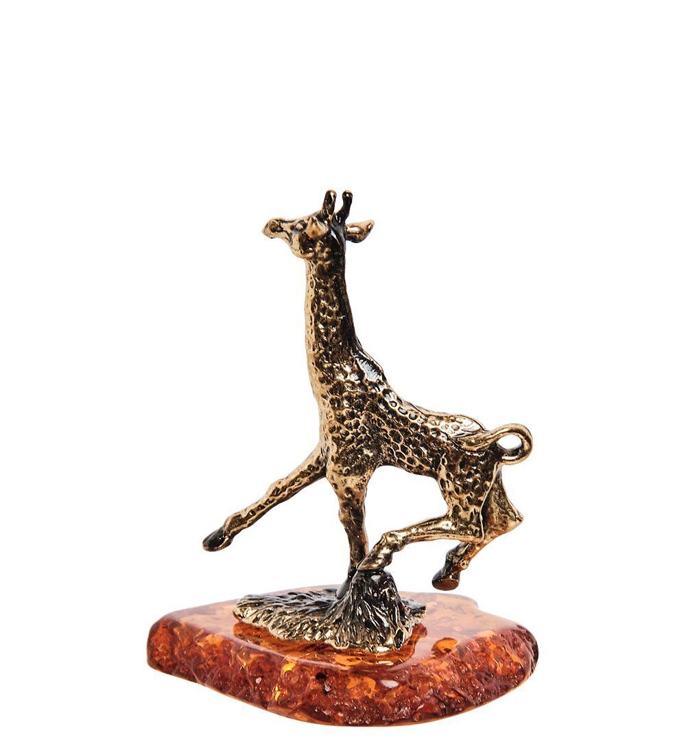 Народные промыслы AM-2794 Фигурка «Жираф сафари» (латунь, янтарь)