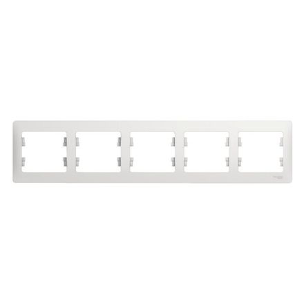 Рамка пятиместная горизонтальная Systeme Electric Glossa Бел