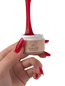 Lovia Cure Nail Care Gel 12 - Гель моделирующий винно-красный,