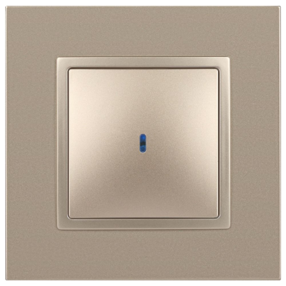 Выключатель ЭРА Elegance 14-1102-04 с подсветкой 10АХ-250В IP20 шампань