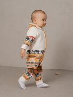 Вязаный комбинезон для новорожденных и малышей на молнии