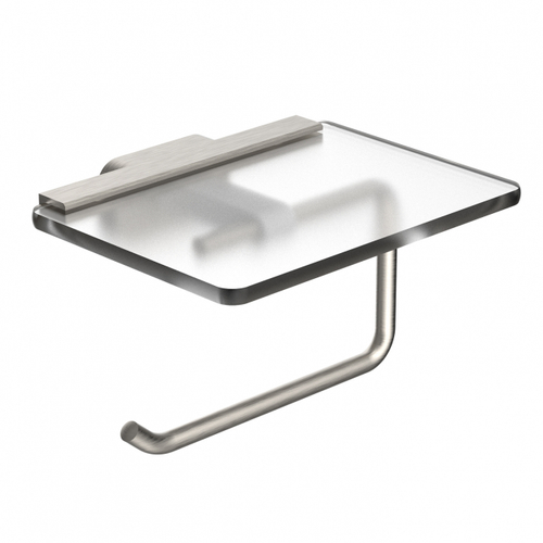 Держатель для туалетной бумаги с полкой WONZON & WOGHAND GRAFFITY, Брашированный никель (WW-9326-BN)