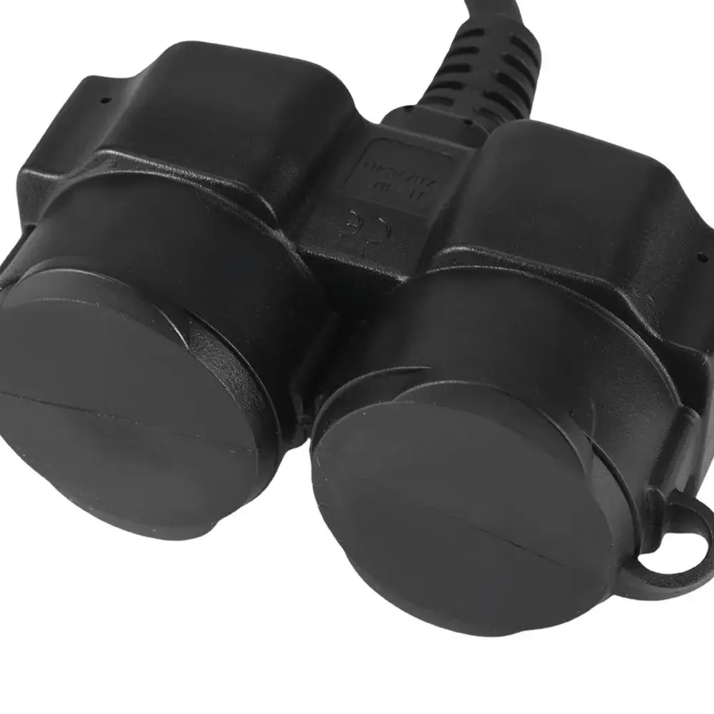 Удлинительный кабель Schuko IP44 с 2 розетками 22 см