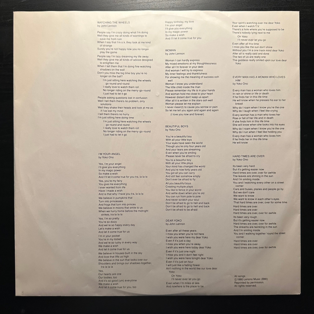 John Lennon & Yoko Ono - Double Fantasy (Швеция 1980г.)