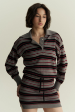 Поло укороченное в полоску 1’1’26