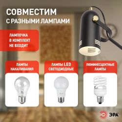 Настольный светильник ЭРА N-117-Е27-40W-BK черный