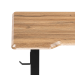 Компьютерный стол Woodville Маркос с механизмом подъема 140х80х75 дуб вотан, черный, ножки черные