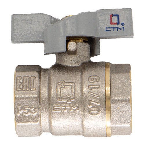 Кран шар. CTM СТАНДАРТ для воды 3/4" г/г бабочка CWFFB034