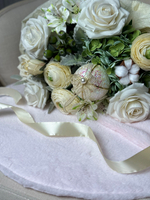 Платье для цветов. Круглая форма. Мех искусственный. Цвет:Нежно-розовый.