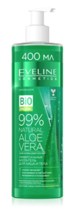 Eveline Универсальный алоэ-гель для лица и тела 3в1 серии 99% Natural, 400мл