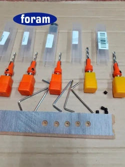 Сверло с зенкером по дереву, FORAM, зенкер d 8мм, хвостовик 8мм, 5шт