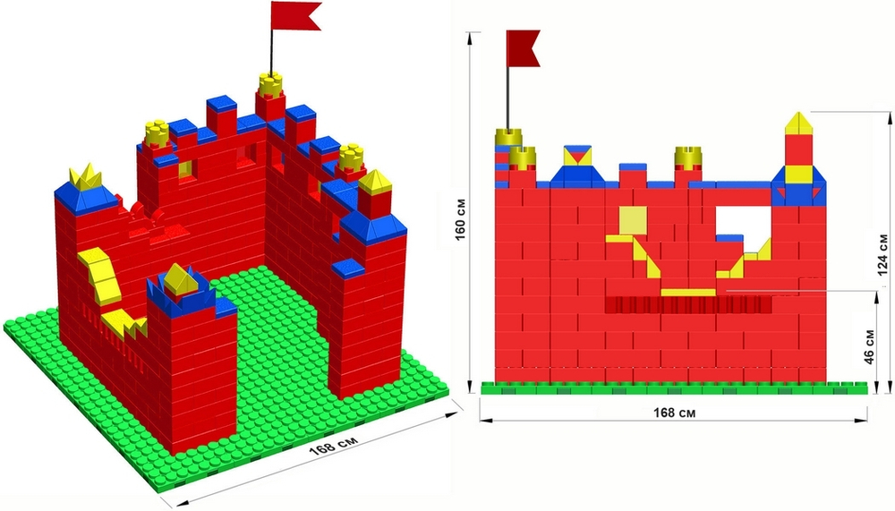 Конструктор Leco Крепости GigaBloks 10"
