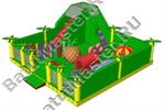 Надувной коммерческий батут "Джунгли"