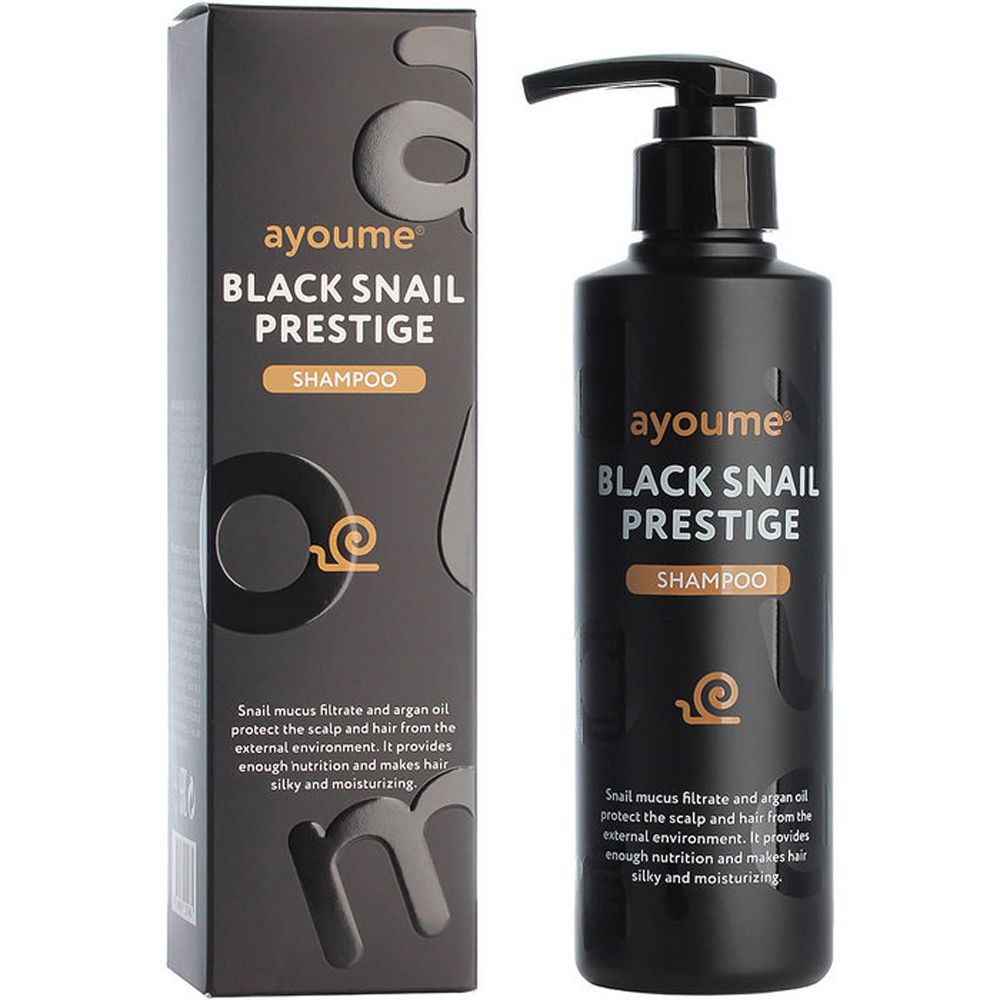 Ayoume Black Snail Prestige Treatment восстанавливающая маска с муцином чёрной улитки для волос