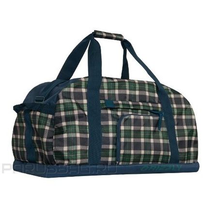Сумка спортивная Grizzly 600-3/1 62*37*30см клетка сине-зелёная