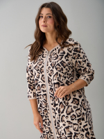 Халат Хм-562/бежевый-акварельлеопард