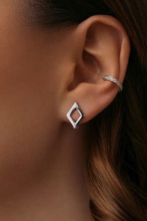Серьги геометричные ''Ромб''