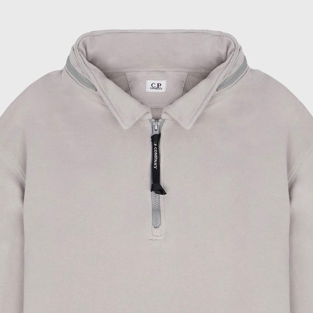 Свитшот C. P. Company Polo Collar Cotton Fleece Grey