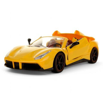 Машина классическая на РУ, коробка ,цв. желтый YF668-K6A