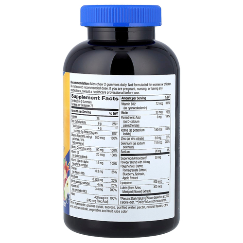 Nature's Way, Alive!®, мультивитаминные жевательные таблетки для мужчин старше 50 лет, со вкусом фруктов, 150 жевательных таблеток