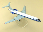 Модель самолета Ту-134 с антенной БУС (М1:100, ВВС с синей полосой)