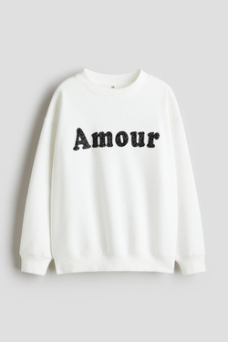 H&M Толстовка с принтом, белый