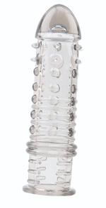 Дымчатая насадка на пенис Swirls Sleeve - 16 см. (Цвет: дымчатый)