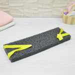 Мочалка-губка 40*12 банная с ручками Летная (черная)