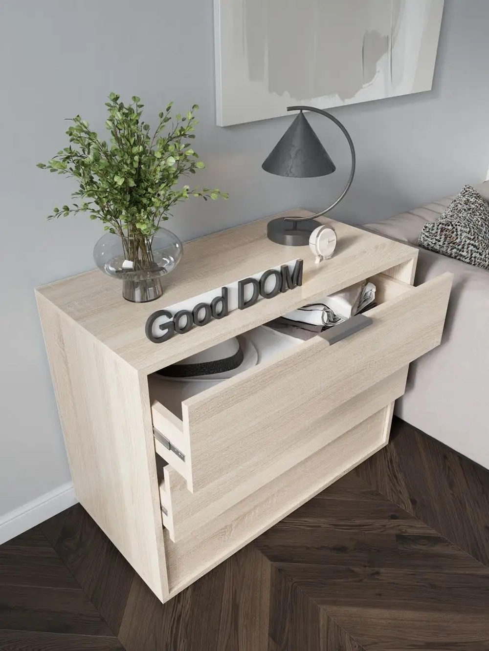 Комод деревянный с ящиками для вещей