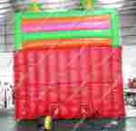 Детский надувной батут-горка "Слоник в джунглях" с окнами по бокам и птичками, 7*5*6 м