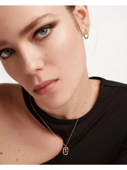 Колье Буква S серебро 925 пробы покрытое золотом