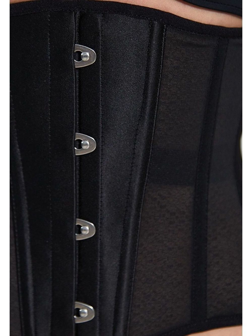 Черный прозрачный корсет MINI