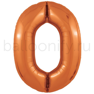 Шар ЦИФРА 0 Папайя 40" 102 см