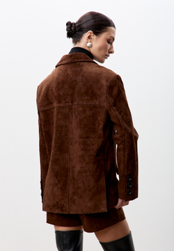 Жакет из натуральной замши