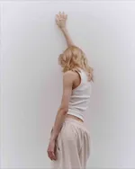 Брюки One Two Velvet Baggy Pants Turtledove бежевые