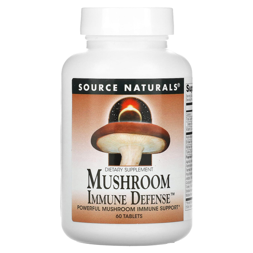 Source Naturals, Mushroom Immune Defense, комплекс из 16 грибов, 60 таблеток