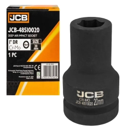 Головка ударная глубокая 20мм (6гр.), 1'' JCB JCB-48510020