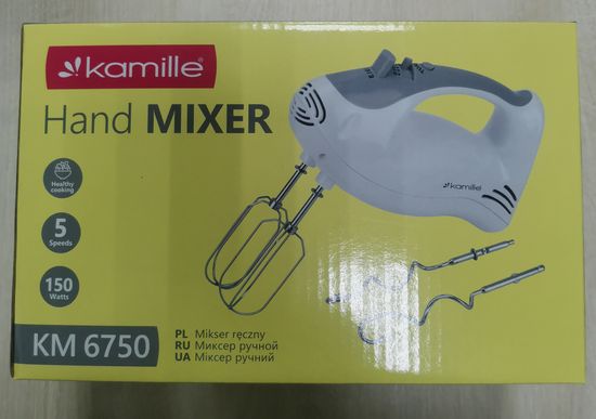 Миксер электрический ручной 150 Вт. Kamille KM 6750