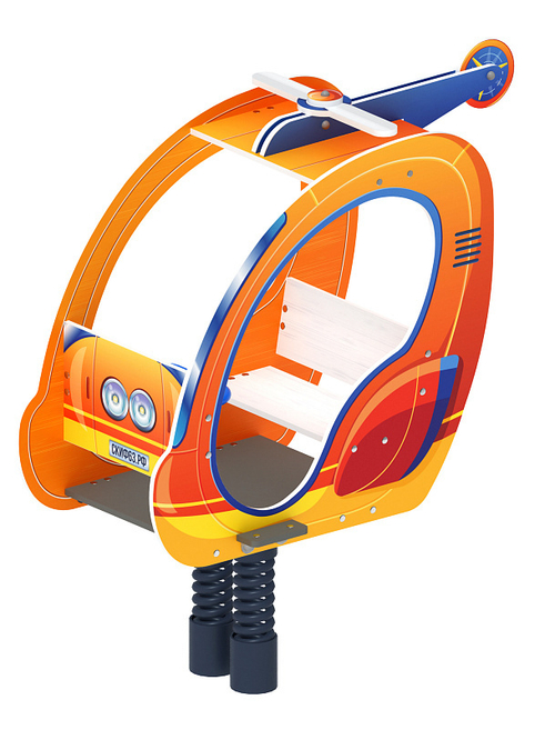 Вертолетик - Качалка на пружине двухместная