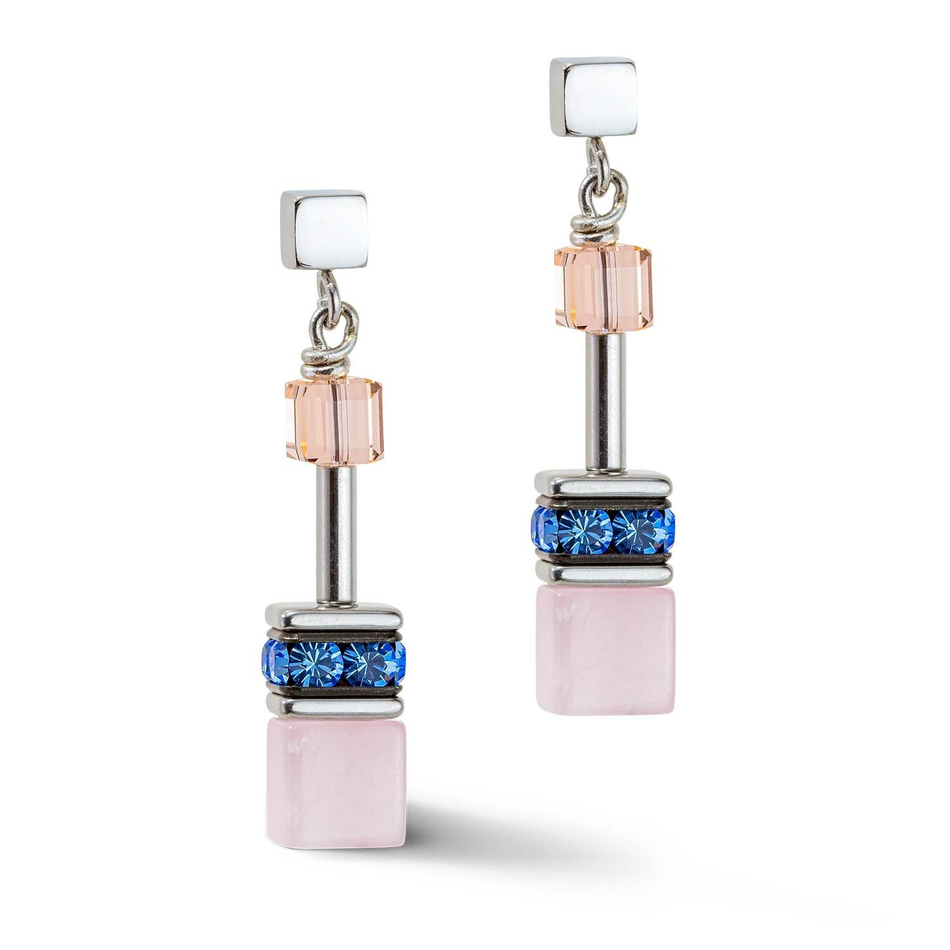 Серьги-пусеты Coeur de Lion Lilac-Blue 4905/21-0839 цвет голубой, фиолетовый, серебряный